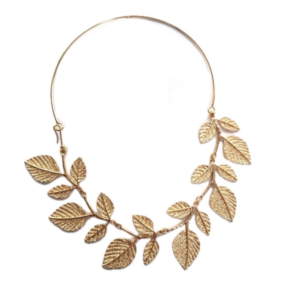 NWT ⚜️🍂⚜️ True To Form Gorgeous Golden Tone Leaves Necklace